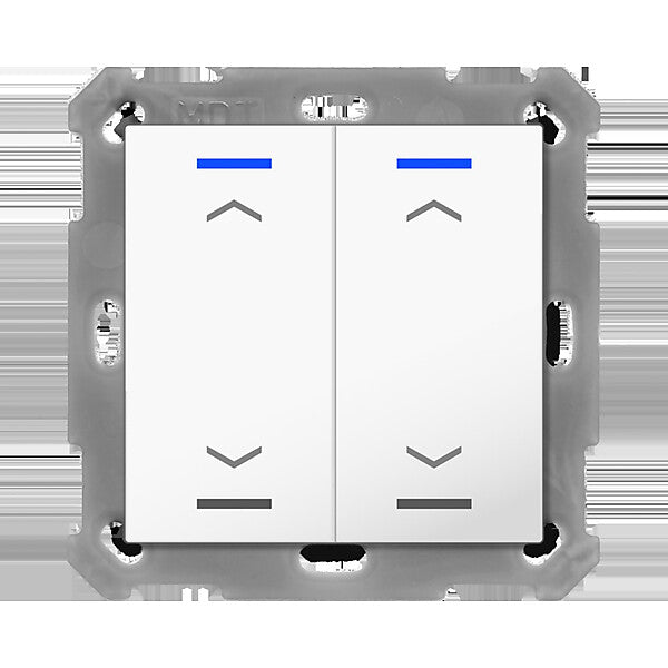 MDT technologies Taster Light 55 2-fach RGBW,rws/glä,Jalou. BE-TAL5502.A1